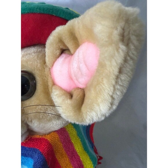 Vtg Goffa International Mexican Chihuahua Plush Toy Wearing Sombrero Poncho 16in - Picture 7 of 12